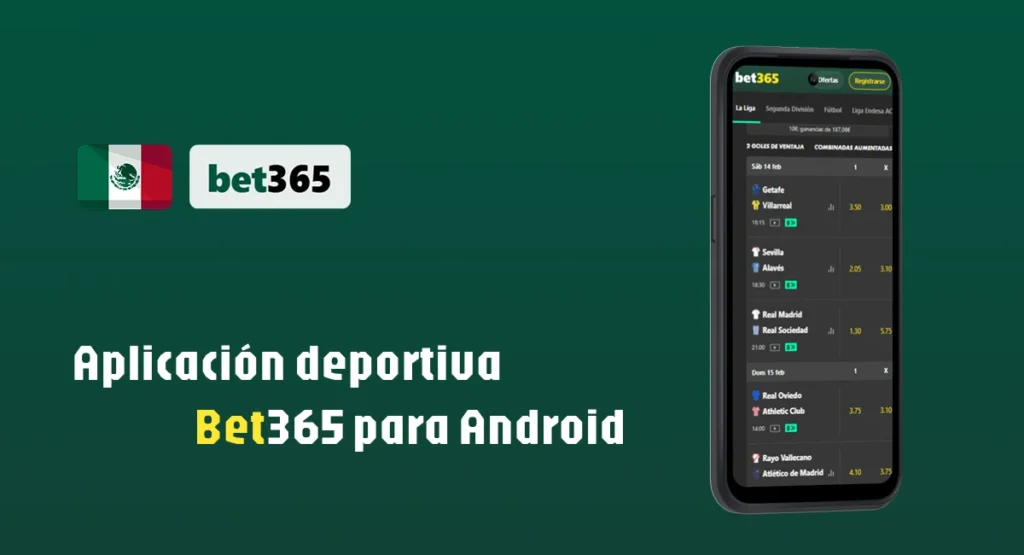 Aplicación para Android de Bet365